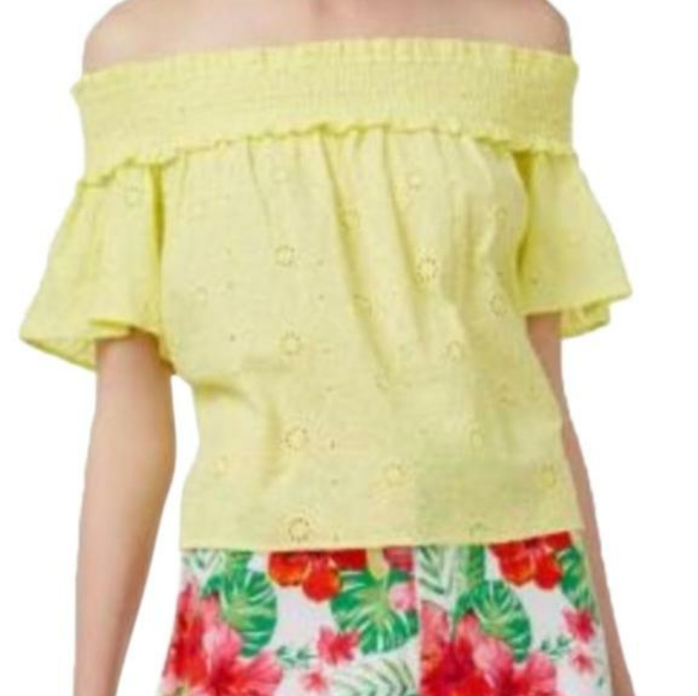 🆕️The Edit by 17 Women's Crop Top Floral Eyelets